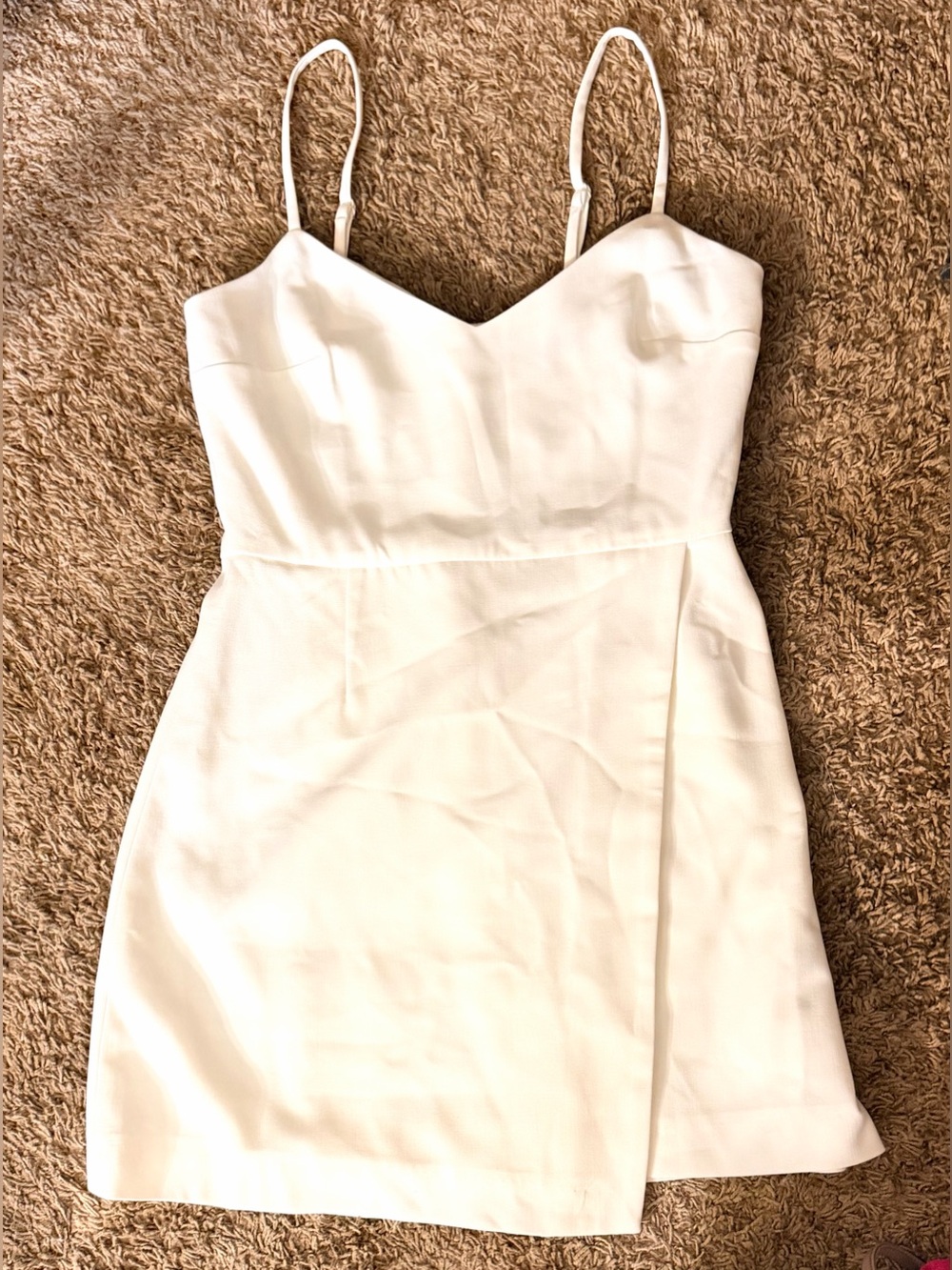 White Spaghetti Strap Mini Dress - Classic Summer Style